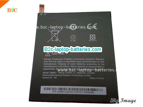 OTHER G99951 Battery 5840mAh, 22.2Wh  3.8V Black Li-Polymer