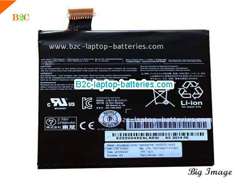 TOSHIBA WT8PE-B Battery 3788mAh, 14Wh  3.7V Black Li-Polymer