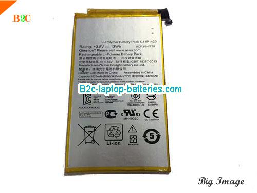 ASUS ZenPad C 7.0 (Z170C) Battery 3450mAh, 13Wh  3.8V Black Li-ion