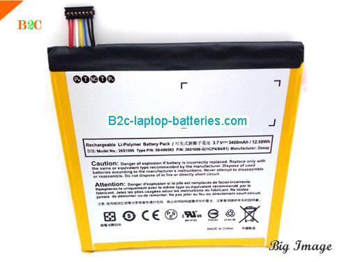 AMAZON DR-A028 Battery 3400mAh, 12.58Wh  3.7V Sliver Li-ion