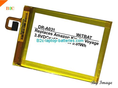 AMAZON DR-A031 Battery 1320mAh, 5.01Wh  3.8V Sliver Li-Polymer