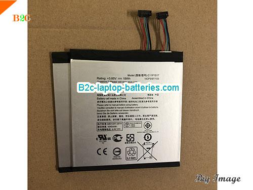 ASUS ZenPad 10 ZD300CNG Battery 4680mAh, 18Wh  3.85V Sliver Li-Polymer