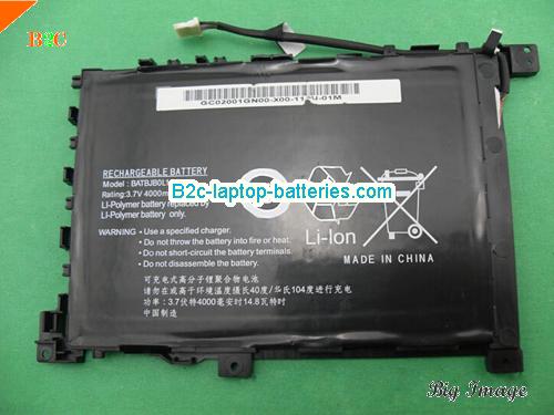 GATEWAY BATBJB0L11 Battery 4000mAh, 14.8Wh  3.7V Black Li-ion