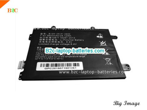 HASEE PCpad Plus Battery 3800mAh, 28.12Wh  7.4V Black Li-Polymer