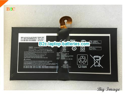 HP View Pro Tablet 608 G1 Battery 5525mAh, 21Wh  3.8V Black Li-Polymer