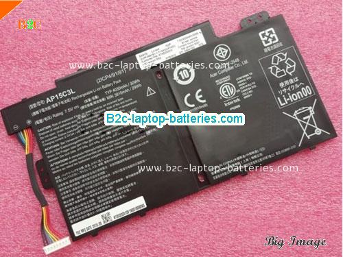 ACER AP15C3L Battery 4030mAh, 30Wh  7.5V Black Li-Polymer