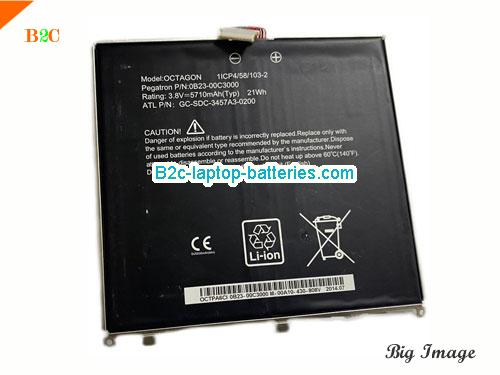 OTHER GC-SDC-3457A3-0200 Battery 5710mAh, 21Wh  3.8V Black Li-Polymer