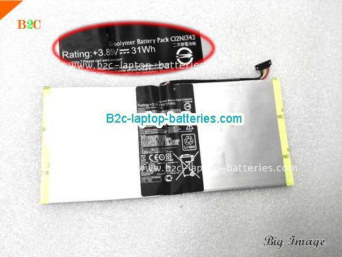 ASUS Transformer Book TX201LAF Battery 7820mAh, 31Wh  3.85V Sliver Li-ion