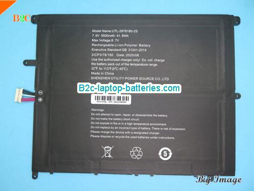 RTDPART UTL29781802S Battery 5500mAh, 41.8Wh  7.6V Black Li-Polymer
