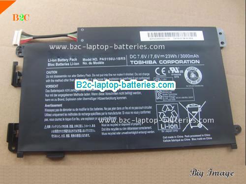 TOSHIBA Satellite Click W35DT Series Battery 3000mAh, 23Wh  7.6V Black Li-ion