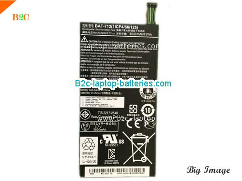 ACER BAT-712 Battery 4040mAh, 15Wh  3.7V Black Li-ion