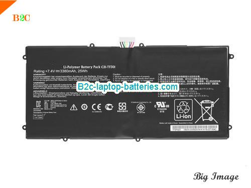 ASUS Transformer Pad TF700T Battery 3380mAh, 25Wh  7.4V Balck Li-Polymer