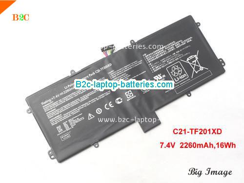 ASUS TF201XD Battery 2260mAh, 16Wh  7.4V Balck Li-Polymer