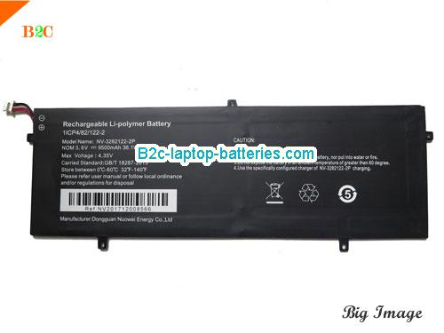 JUMPER NV-3282122-2P Battery 9500mAh, 36.1Wh  3.8V Black Li-Polymer