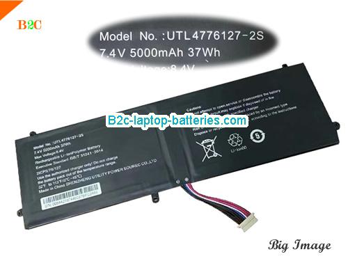 UTL UTL4776127-2S Battery 5000mAh, 37Wh  7.4V Black Li-Polymer