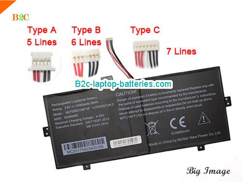 MEDION Akoya E2228T(MSN 30025250) Battery 10000mAh, 38Wh  3.8V Black Li-Polymer