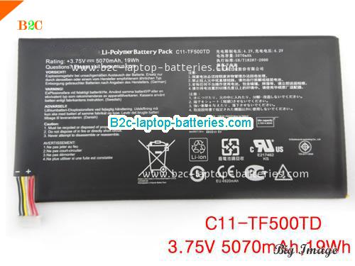 ASUS C11TF500TD Battery 5070mAh, 19Wh  3.75V Black Li-ion