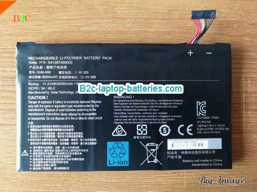 GIGABYTE GNGK60 Battery 8000mAh 11.4V Black Li-Polymer