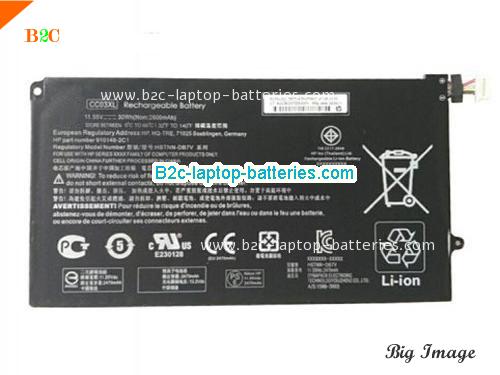 HP 9101402C1 Battery 2600mAh, 30Wh  11.55V Black Li-Polymer