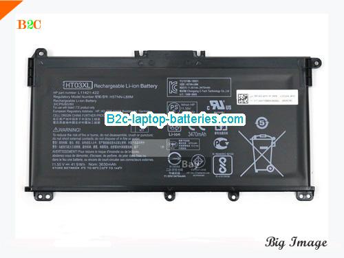 HP 15-DA0047NR Battery 3600mAh, 41.04Wh  11.4V Black Li-Polymer