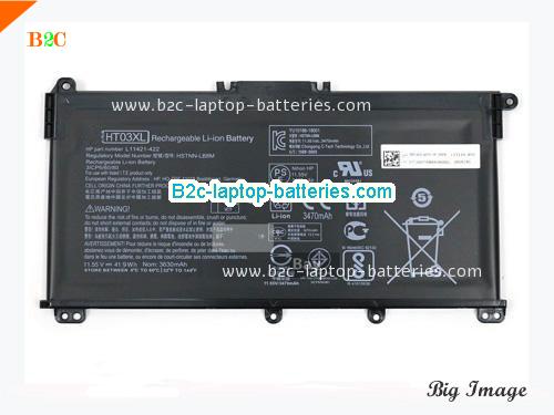 HP 15-DA0140NL Battery 3600mAh, 41.04Wh  11.4V Black Li-Polymer