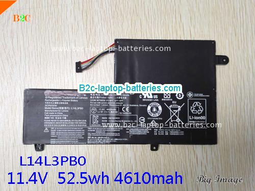 LENOVO L14L3PBO Battery 4610mAh, 52.5Wh  11.4V Black Lithium-ion