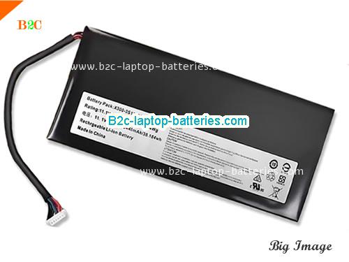 HASEE UI43 Battery 3440mAh, 38.184Wh  11.1V Black Li-Polymer