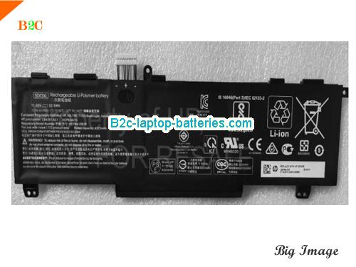HP HSTNN-OB1R Battery 4323mAh, 52.5Wh  11.55V Black Li-Polymer