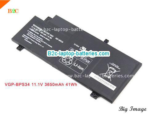 SONY SVF15A16SC Battery 3650mAh, 41Wh  11.1V Black Li-ion