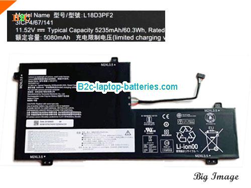 LENOVO L18D3PF2 Battery 5235mAh, 60.3Wh  11.52V Black Li-Polymer