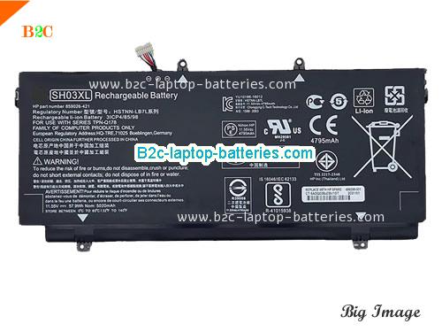 HP ENVY 13-AB087 Battery 5020mAh, 57.9Wh  11.55V Black Li-Polymer