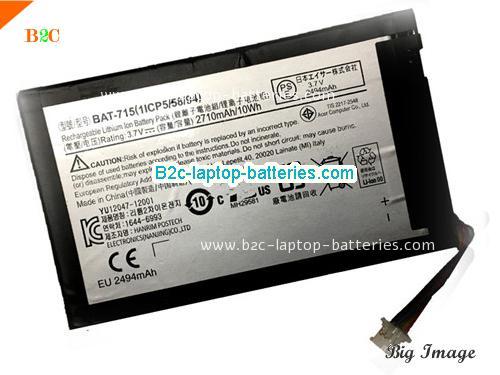 ACER Iconia Tab B1 (B1-A71) Series Battery 1800mAh, 6.66Wh  3.7V Black Li-ion