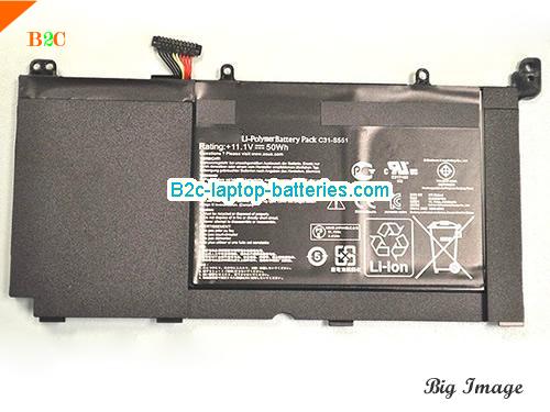 ASUS R553LN-XX136H Battery 50Wh 11.1V Black Li-Polymer
