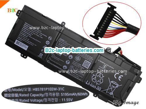 HUAWEI HB5781P1EEW Battery 5195mAh, 60Wh  11.55V Black Li-Polymer