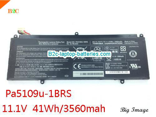 TOSHIBA Satellite Click 2 Pro P30W-B-1364 Battery 3560mAh, 41Wh  11.1V Black Li-ion