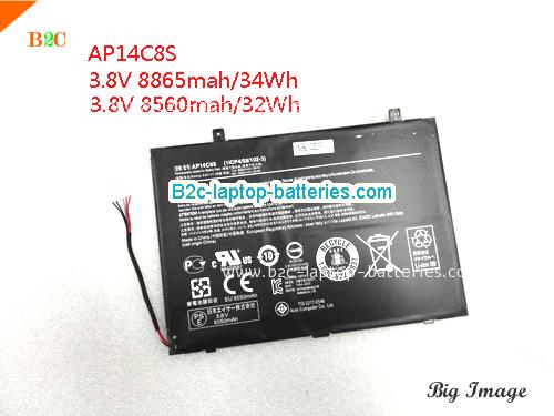 ACER SW5-111-14C9 Battery 8560mAh, 32Wh  3.8V Black Li-ion