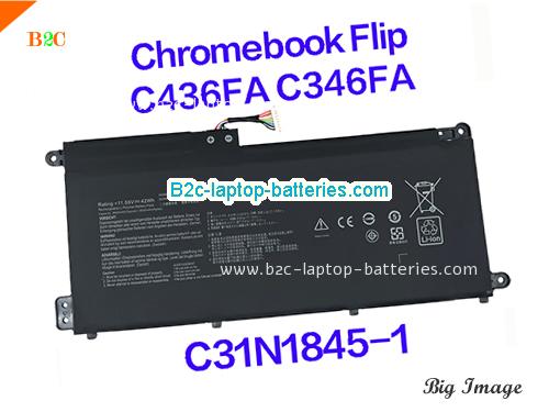 ASUS Chromebook Flip C436 Battery 3640mAh, 42Wh  11.55V Black Li-Polymer