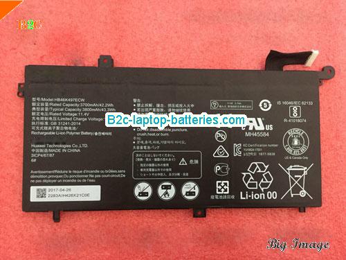 HUAWEI MateBook D 53010BAJ Battery 3800mAh, 43.3Wh  11.4V Black Li-Polymer