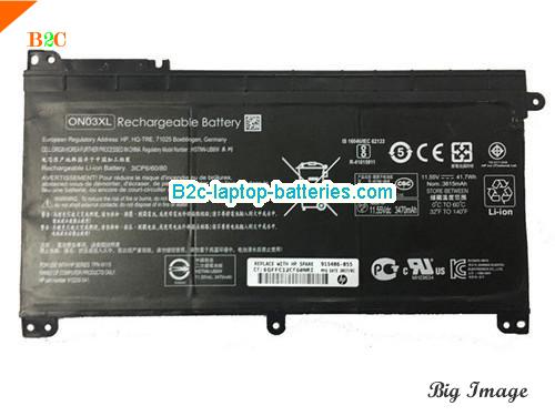 HP ON03XL Battery 3470mAh, 42Wh  11.55V Black Li-ion