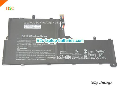 HP Pavilion 13-P100ES Battery 33Wh 11.1V Black Li-ion