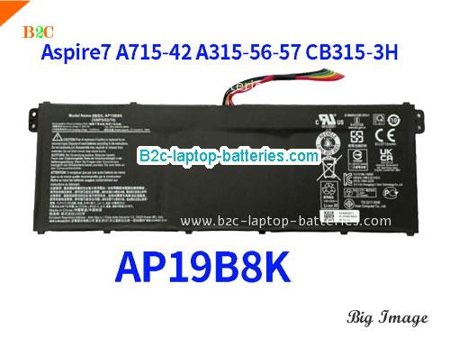 ACER Aspire 3 A315-23-R9BD Battery 3831mAh, 43Wh  11.25V Black Li-Polymer