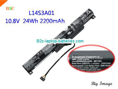 LENOVO B50-10 mod80 QR Battery 2200mAh, 24Wh  10.8V Black Li-ion