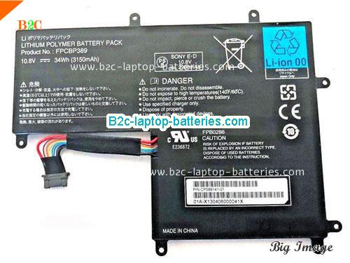 FUJITSU FPCBP389 Battery 3150mAh, 34Wh  10.8V Black Li-ion