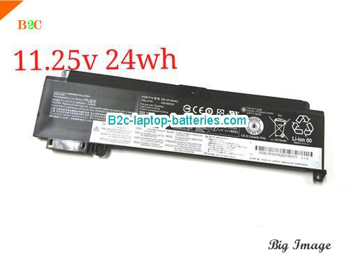 LENOVO T460S Battery 2065mAh, 25Wh  11.4V Black Li-ion