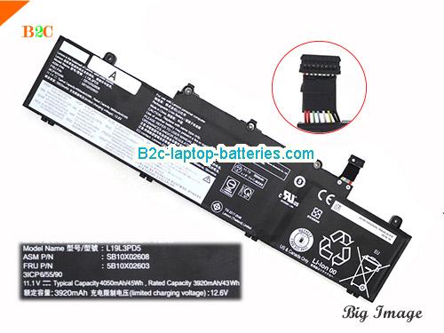 LENOVO L19C3PD5 Battery 4050mAh, 45Wh  11.1V Black Li-Polymer
