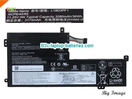 LENOVO IdeaPad L340-15API 81LW000VGE Battery 3280mAh, 36Wh  11.25V Black Li-Polymer