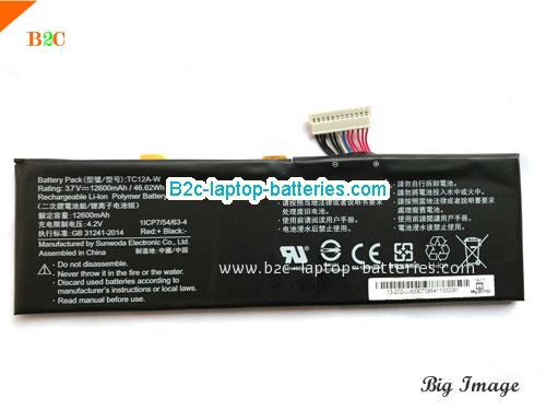 OTHER TC12A-W Battery 12600mAh, 46.62Wh  3.7V Black Li-ion