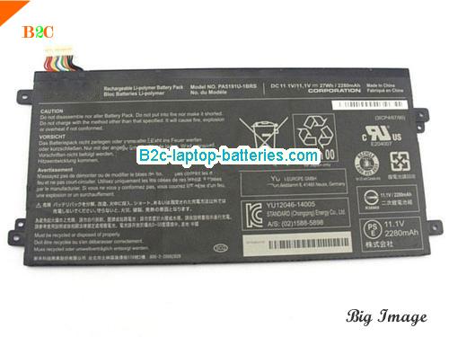 TOSHIBA PA5191U-1BRS Battery 2280mAh, 27Wh  11.1V Black Li-ion