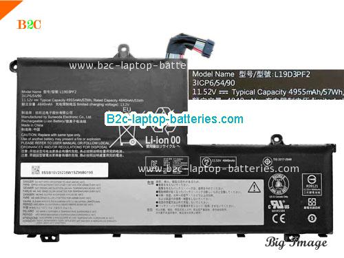 LENOVO L19D3PF2 Battery 4955mAh, 57Wh  11.52V Black Li-Polymer