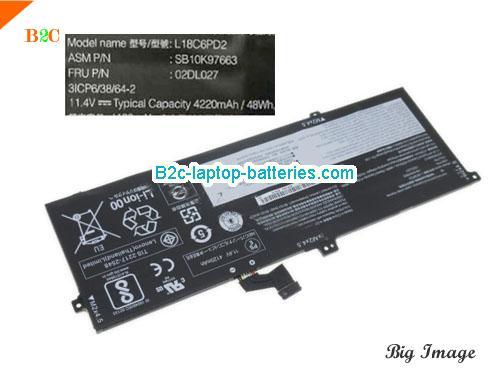 LENOVO 02DL027 Battery 4220mAh, 48Wh  11.4V Black Li-Polymer
